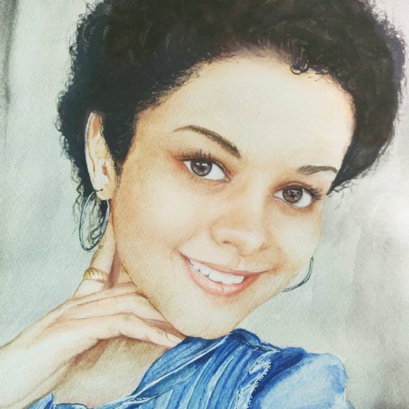 Watercolor Painting Portrait