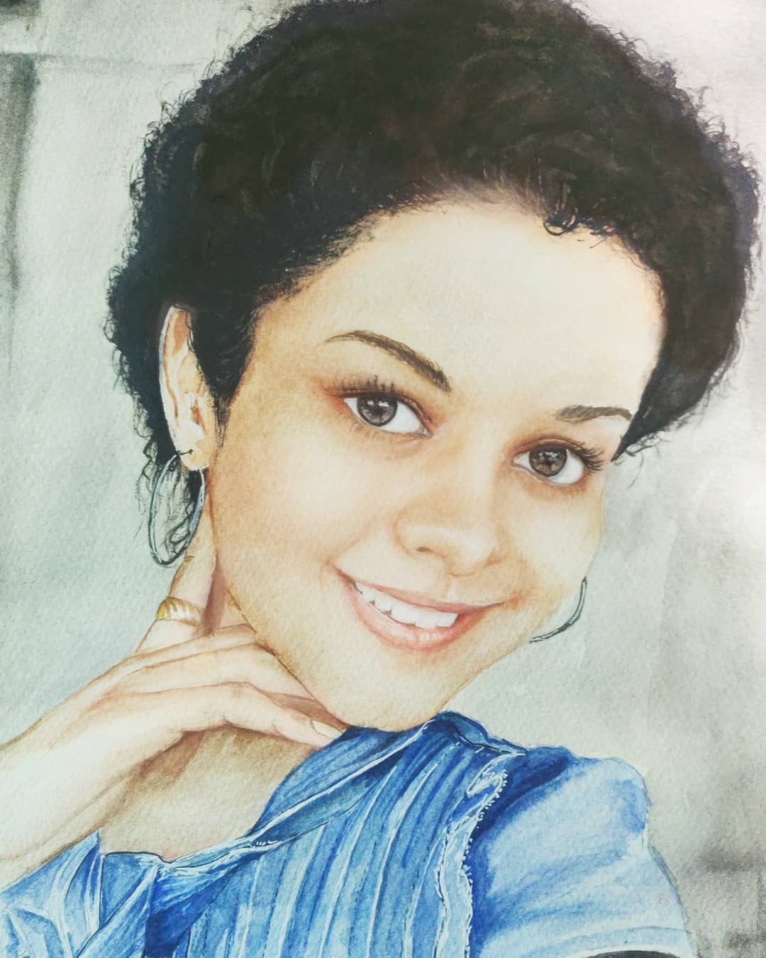 Watercolor Painting Portrait